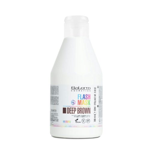 Masca de colorare pentru ingrijire culoare cu aplicare directa Flash Mask Deep Brown 300 ml.
